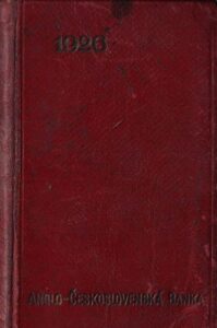 ANGLO-ČESKOSLOVENSKÁ BANKA – POZNÁMKOVÝ KALENDÁŘ 1926 kalendář