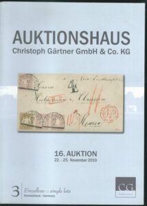 AUKTIONSHAUS – 16. AUKTION CHRISTOPH GÄRTNER: 22.-25. NOVEMBER 2010