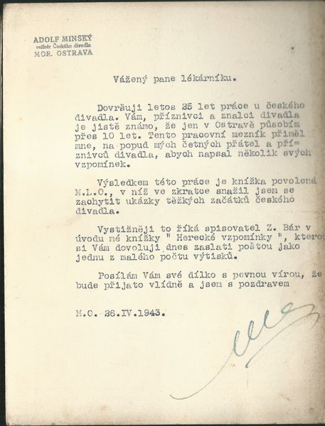 HERECKÉ VZPOMÍNKY – detail 1