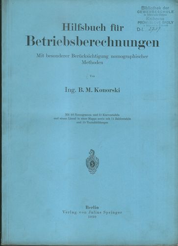 HILFSBUCH FÜR BETRIEBSBERECHNUNGEN – detail 1