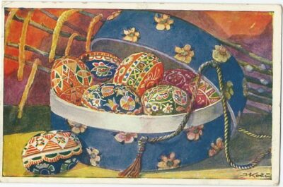 J. KOČÍ – VESELÉ VELIKONOCE pohlednice