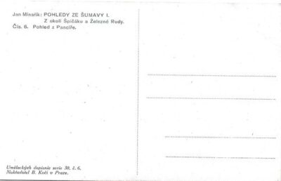 JAN MINAŘÍK – POHLED Z PANCÍŘE pohlednice