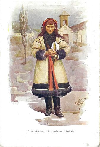 M. GARDOVSKÁ – Z KOSTELA pohlednice