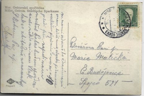 MOR. OSTRAVSKÁ SPOŘITELNA – detail 1