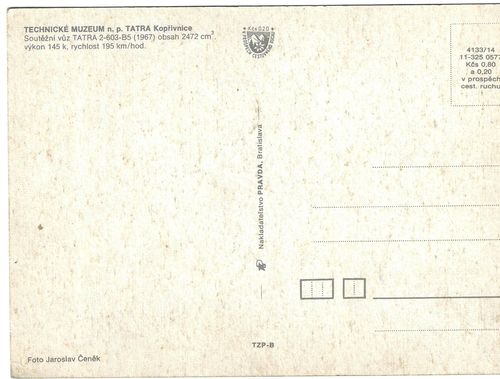 SOUTĚŽNÍ VŮZ TATRA 2-603-B5 – detail 1