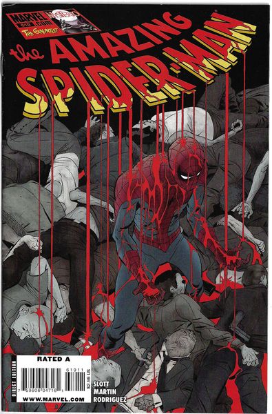 thamazinspidrmkrv THE AMAZING SPIDER-MAN No. 619