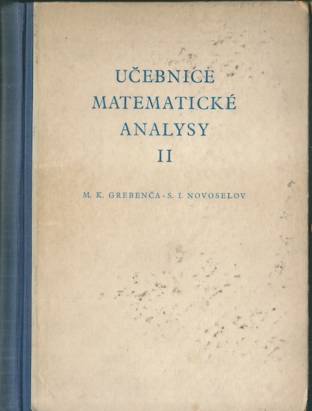 UČEBNICE MATEMATICKÉ ANALYSY II. – detail 1