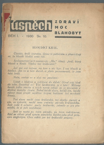 uspechtaje ÚSPĚCH – AMERICKÝ MAGAZIN – BĚH I. – 1930 SV. 10