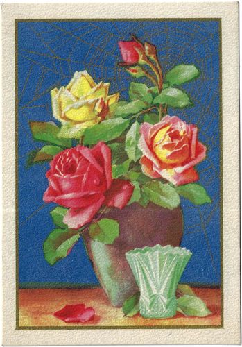 ruze864p ZÁTIŠÍ S RŮŽEMI pohlednice