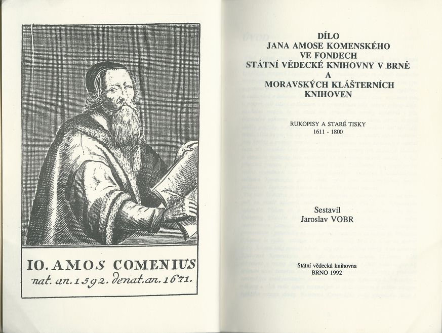 DÍLO J. A. KOMENSKÉHO VE FONDECH STÁTNÍ VĚDECKÉ KNIHOVNY V BRNĚ – detail 1