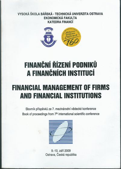 FINANČNÍ ŘÍZENÍ PODNIKŮ A FINANČNÍCH INSTITUCÍ – Miroslav Čulík