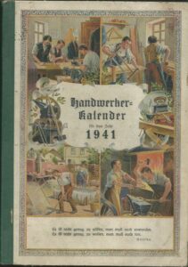 HANDWERKER KALENDER FÜR DAS JAHR 1941 kalendář