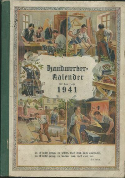 HANDWERKER KALENDER FÜR DAS JAHR 1941 kalendář