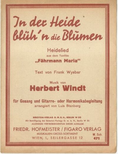 IN DER HEIDE BLÜH`N DIE BLUMEN – Hudba Herbert Windt