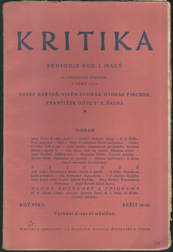 kritik10 KRITIKA, ROČ. I., SEŠIT 10.-12.