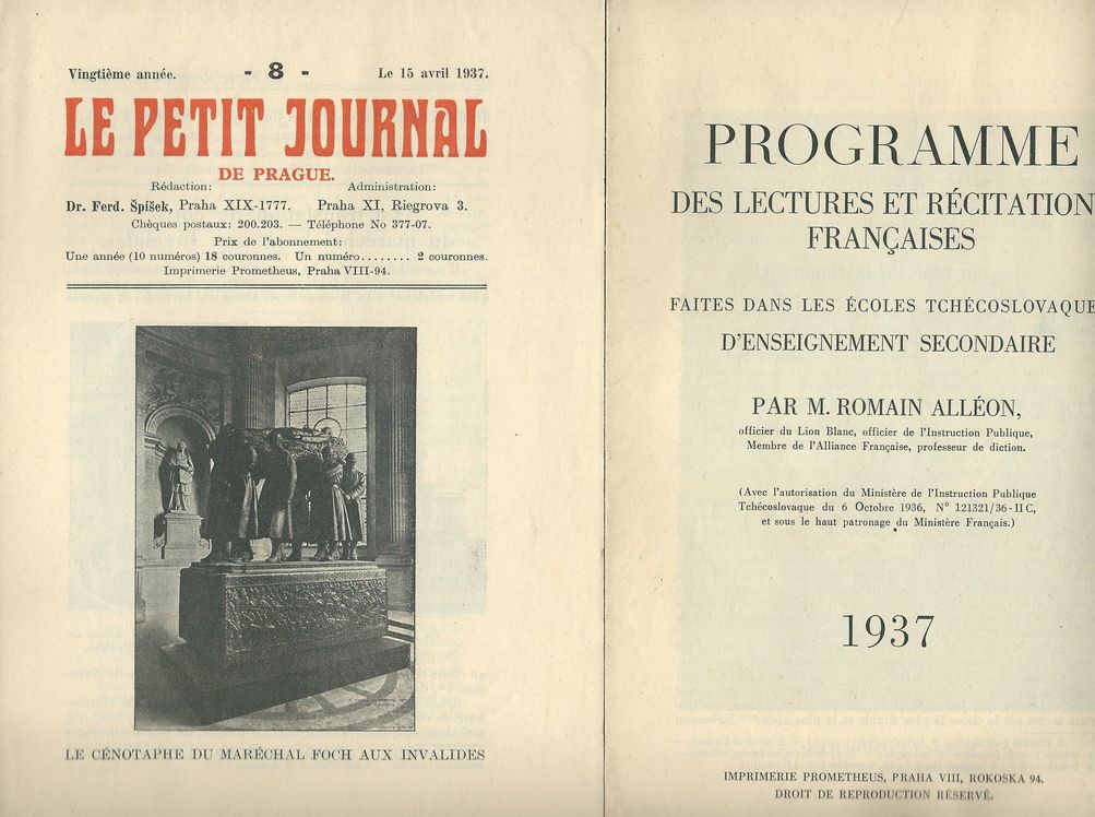 LE PETIT JOURNAL DE PRAGUE 1936 – detail 4