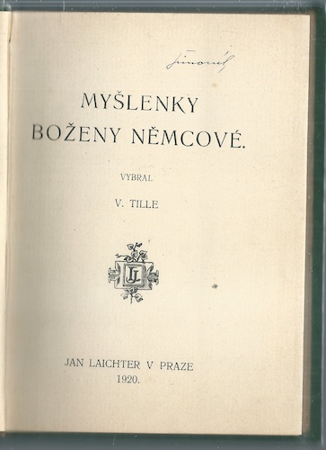 MYŠLENKY BOŽENY NĚMCOVÉ – Božena Němcová