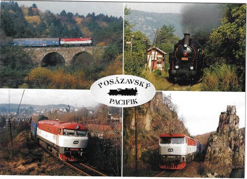 POSÁZAVSKÝ PACIFIK: ŽELEZNIČNÍ TRAŤ PRAHA – ČERČANY pohlednice