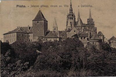PRAHA – JELENNÍ PŘÍKOP, CHRÁM SV. VÍTA A DALIBORKA pohlednice