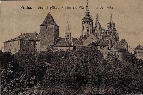 PRAHA – JELENNÍ PŘÍKOP, CHRÁM SV. VÍTA A DALIBORKA pohlednice