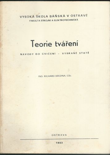 TEORIE TVÁŘENÍ – NÁVODY DO CVIČENÍ, VYBRANÉ STATĚ – Richard Březina