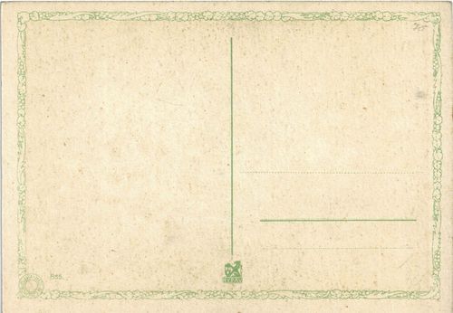 ZÁTIŠÍ S OVOCEM A KYTICÍ NA MODRÉM POZADÍ pohlednice