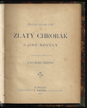 zlatychr ZLATÝ CHROBÁK A JINÉ NOVELY – Edcar Allan Poe