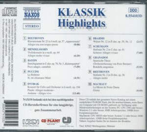 KLASSIK HIGHLIGHTS 1987-1997 (CD)