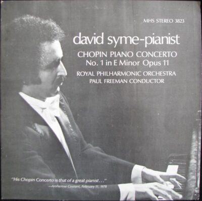 FREDERIC CHOPIN – PIANO CONCERTO NO. 1 IN E MINOR, OP. 11 LP deska
