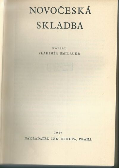 NOVOČESKÁ SKLADBA – Vladimír Šmilauer