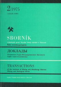 SBORNÍK VĚDECKÝCH PRACÍ VYSOKÉ ŠKOLY BÁŇSKÉ V OSTRAVĚ