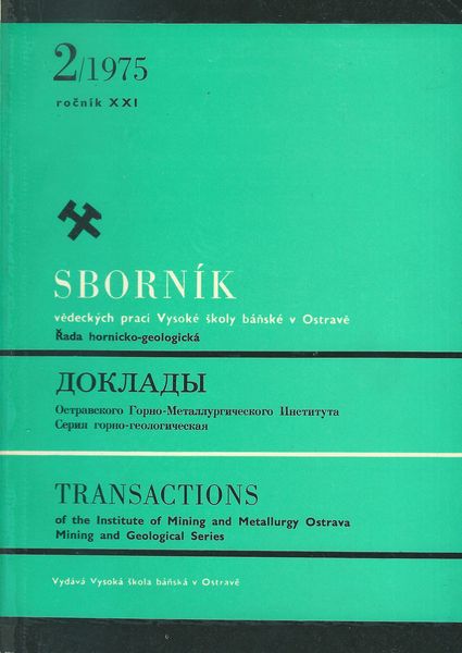 SBORNÍK VĚDECKÝCH PRACÍ VYSOKÉ ŠKOLY BÁŇSKÉ V OSTRAVĚ