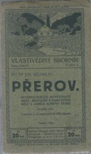 VLASTIVĚDNÝ SBORNÍK, ŘADA 3., SV. X. – PŘEROV – Jos. Bělohlav