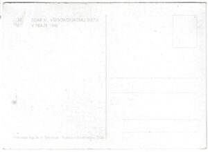 ZDAR XI. VŠESOKOLSKÉMU SLETU V PRAZE 1948 pohlednice