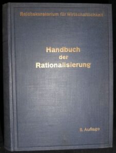 HANDBUCH DER RATIONALISIERUNG – Fritz Reuter