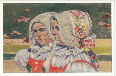 JOŽA ÚPRKA: MLADÉ ŽENY Z PETROVA V ČEPICÍCH pohlednice