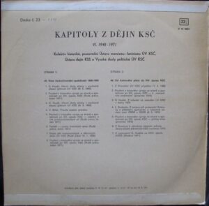 KAPITOLY  Z DĚJIN KSČ VI. 1948-1971 (LP)