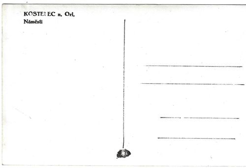 KOSTELEC N. ORL. – NÁMĚSTÍ pohlednice