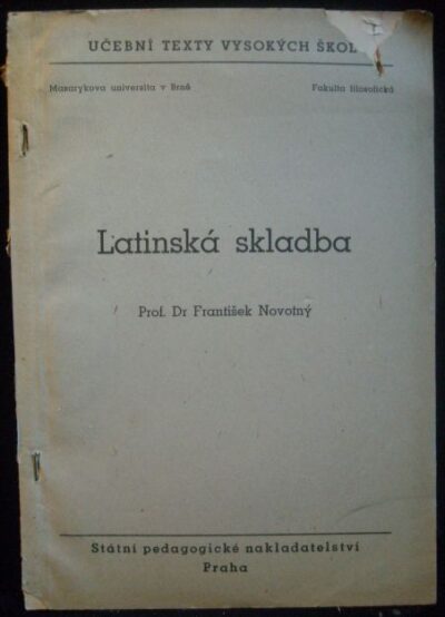 LATINSKÁ SKLADBA – František Novotný