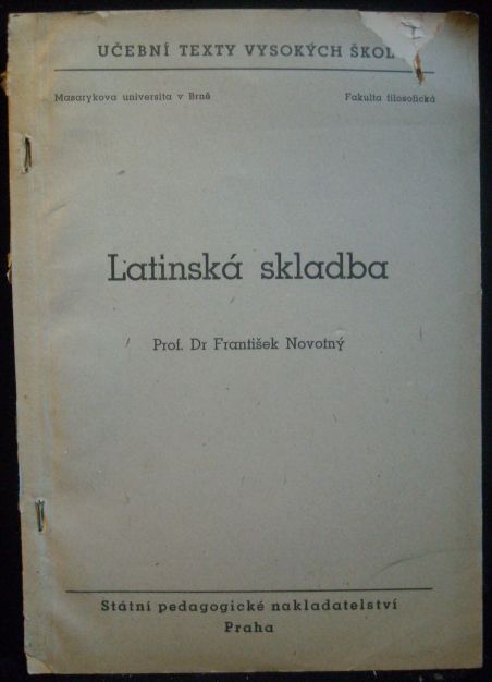 LATINSKÁ SKLADBA – František Novotný