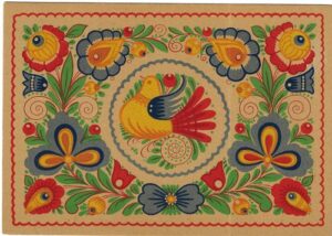 LIDOVÝ MOTIV – PTÁK pohlednice