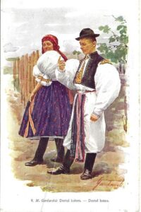 M. GARDOVSKÁ – DOSTAL KOŠEM pohlednice