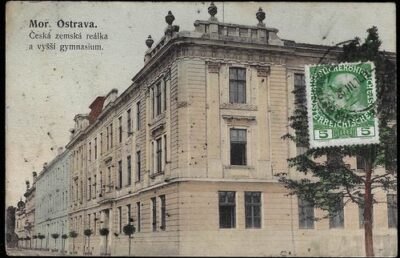 MOR. OSTRAVA – ČESKÁ ZEMSKÁ REÁLKA A VYŠŠÍ GYMNÁSIUM pohlednice