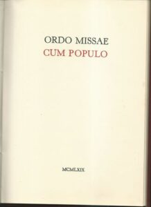 ORDO MISSAE CUM POPULO