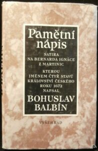 PAMĚTNÍ NÁPIS – Bohuslav Balbín
