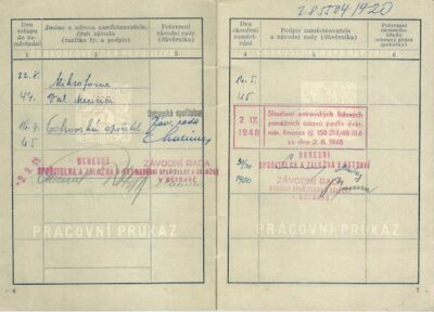 PRACOVNÍ PRŮKAZ