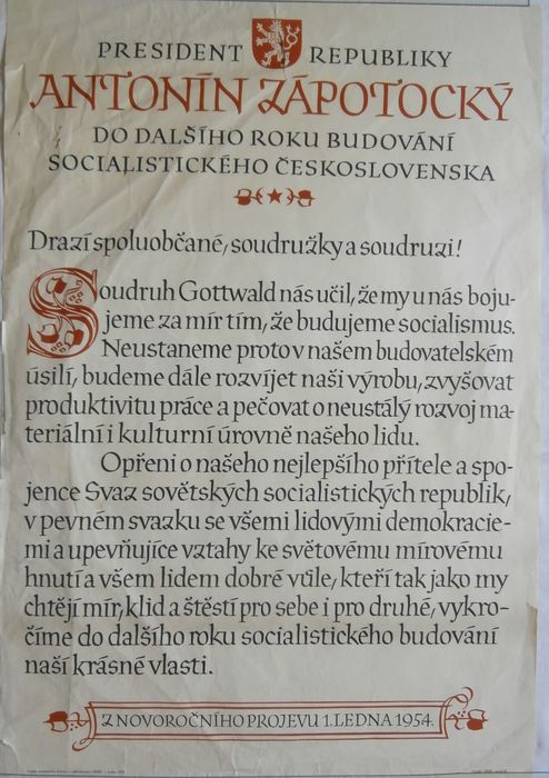 PRESIDENT REPUBLIKY ANTONÍN ZÁPOTOCKÝ