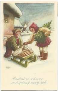 RADOSTNÉ VÁNOCE A ÚSPĚŠNÝ NOVÝ ROK pohlednice