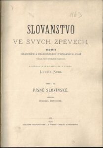 SLOVANSTVO VE SVÝCH ZPĚVECH – Ludvík Kuba