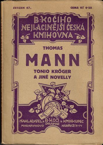 TONIO KRÖGER A JINÉ NOVELLY – Thomas Mann